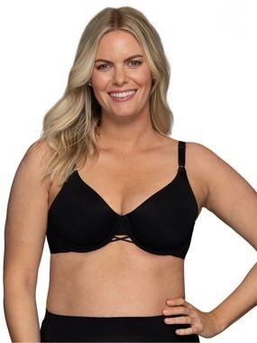 Vanity Fair Radiant 2-Ply Full Coverage Back Smoothing Underwire Bra 42D Black